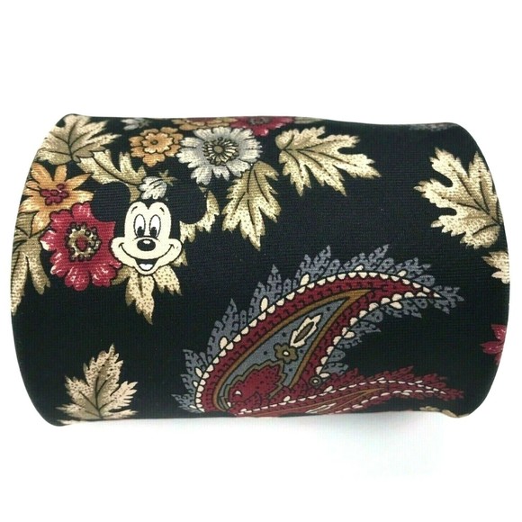 Disney Other - Walt Disney Mickey Mouse Tie Paisley Floral Elegant Vintage Novelty Character